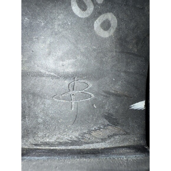 B Makowsky Leather Over The Knee Fold over Black Boots Sz 9 Inside Zip Soft ?Vtg - Picture 4 of 7